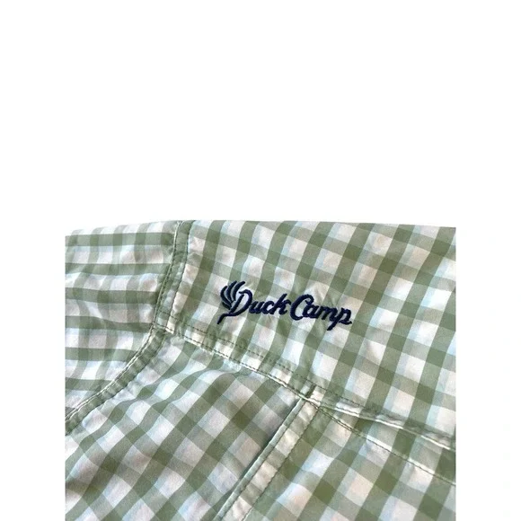 DUCK CAMP Mens Lightweight Short Sleeve Hunting Shirt 2XL Green Vented Nylon Zip - Picture 16 of 16